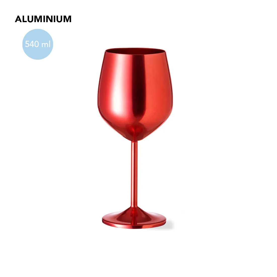Copo de vinho em alumínio Arlene vermelho 580 ml Copo de vinho em alumínio Arlene vermelho 580 ml