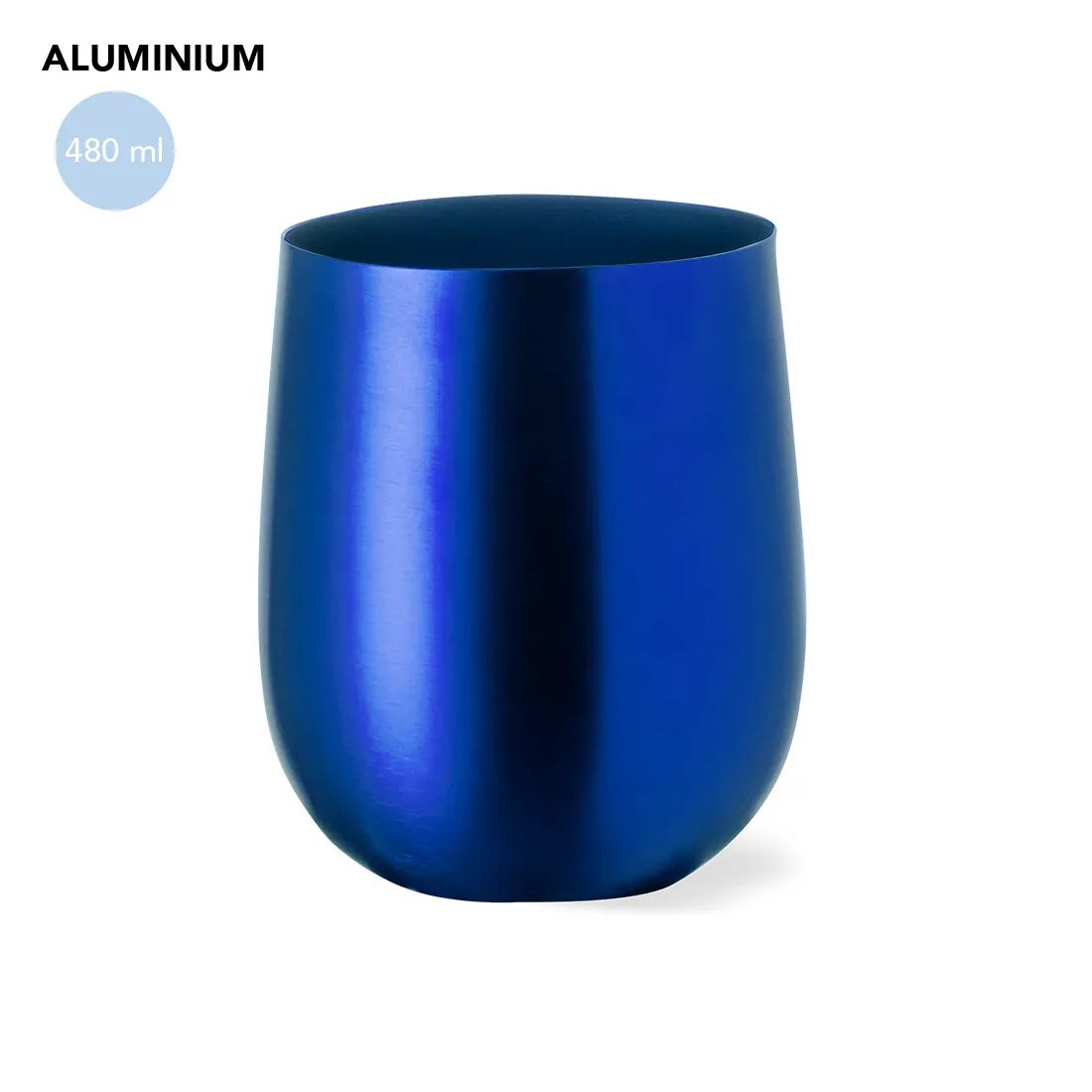 Copo em alumínio Amely azul 480 ml