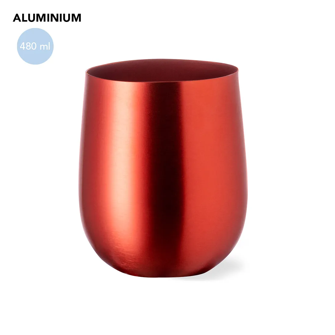 Copo em alumínio Amely vermelho 480 ml Copo em alumínio Amely vermelho 480 ml