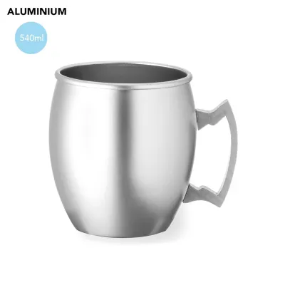Taza en aluminio Ashley plata 540 ml