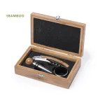 Set of 3 Nitol wine accessories bamboo