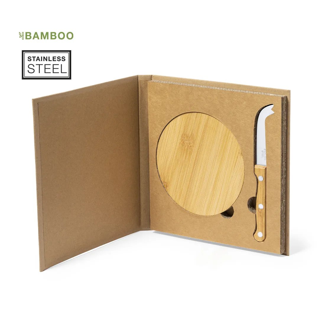 Nestor cheese board and knife set bamboo