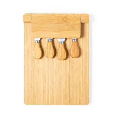 Mildred cheese board and accessory set bamboo