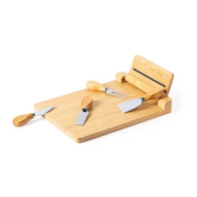 Mildred cheese board and accessory set bamboo