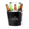 Ice bucket with bottle opener black