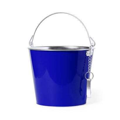 Ice bucket with bottle opener blue